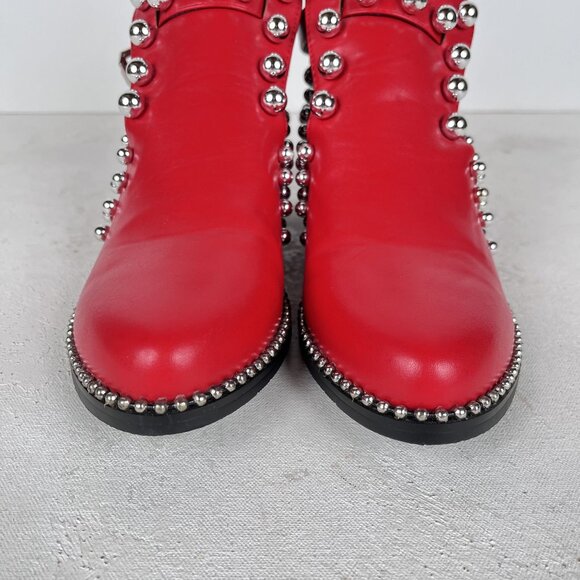 Ninety Union Riverside Red Studded Ankle Boot Rock Glam Womens Sz 7 - Picture 9 of 9
